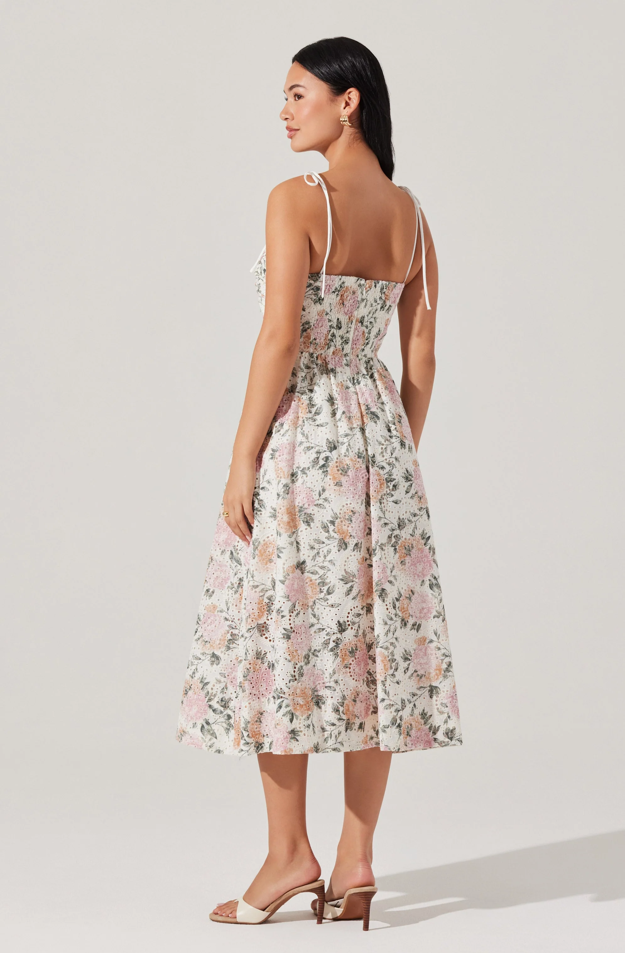 Sariah Pleated Floral Midi Dress