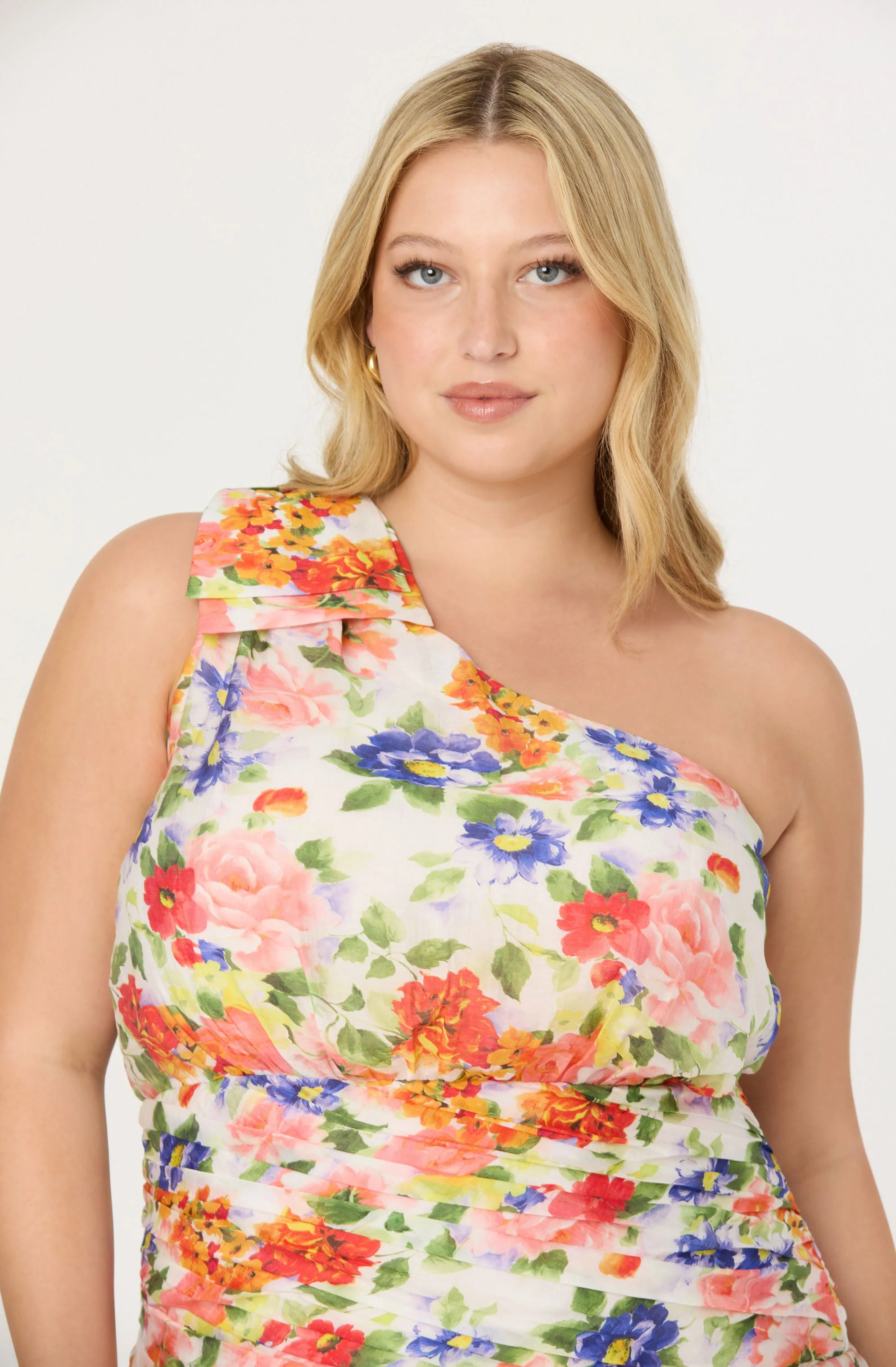 Natali One Shoulder Floral Maxi Dress
