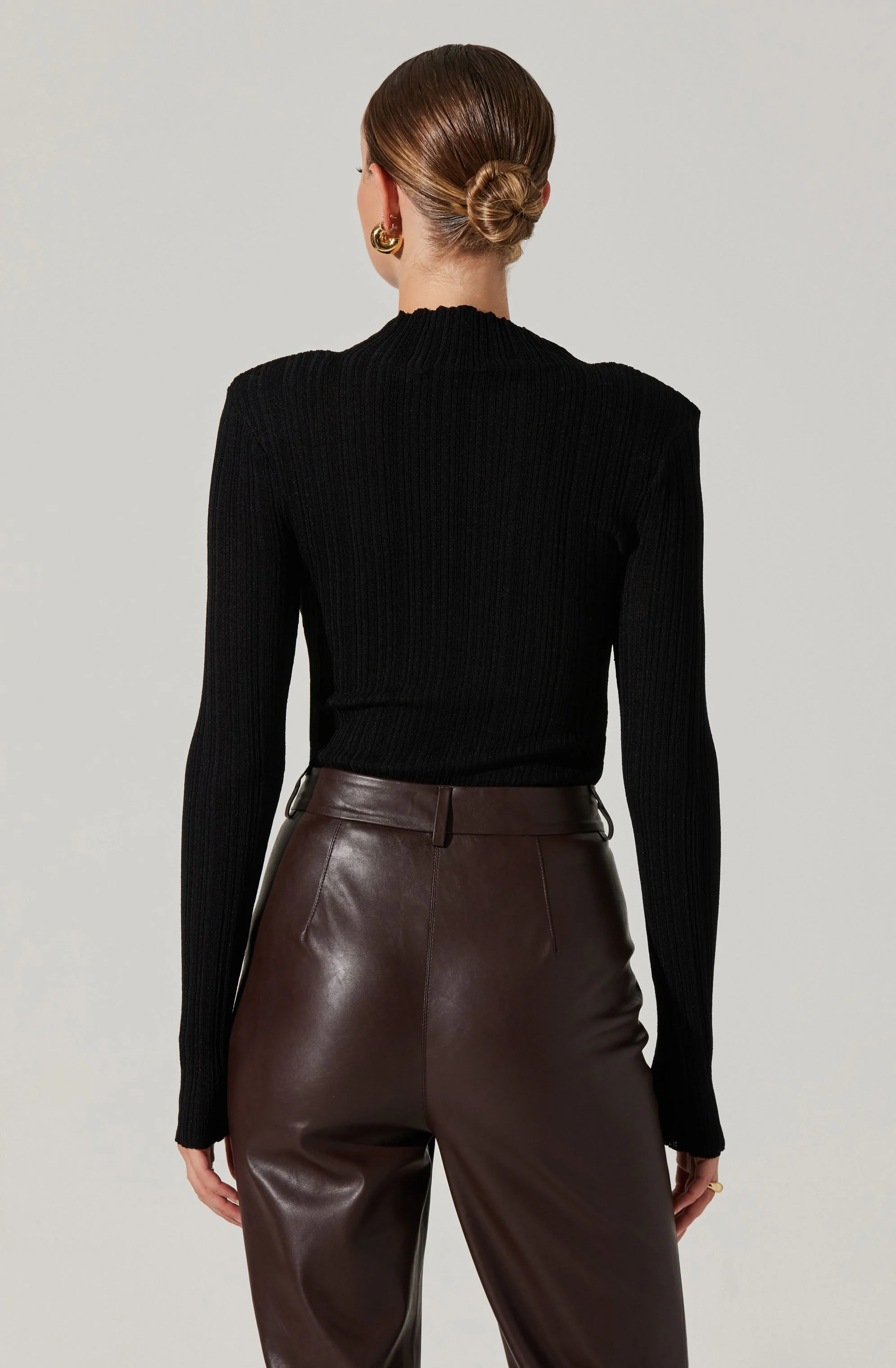 Roslin Ribbed Mock Neck Sweater