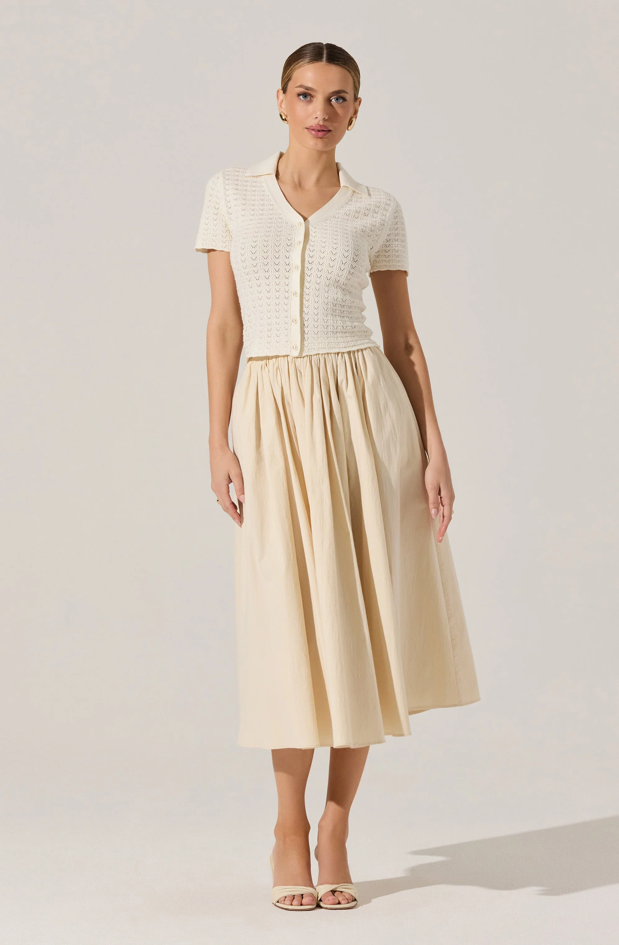 Attwell Pleated Midi Skirt