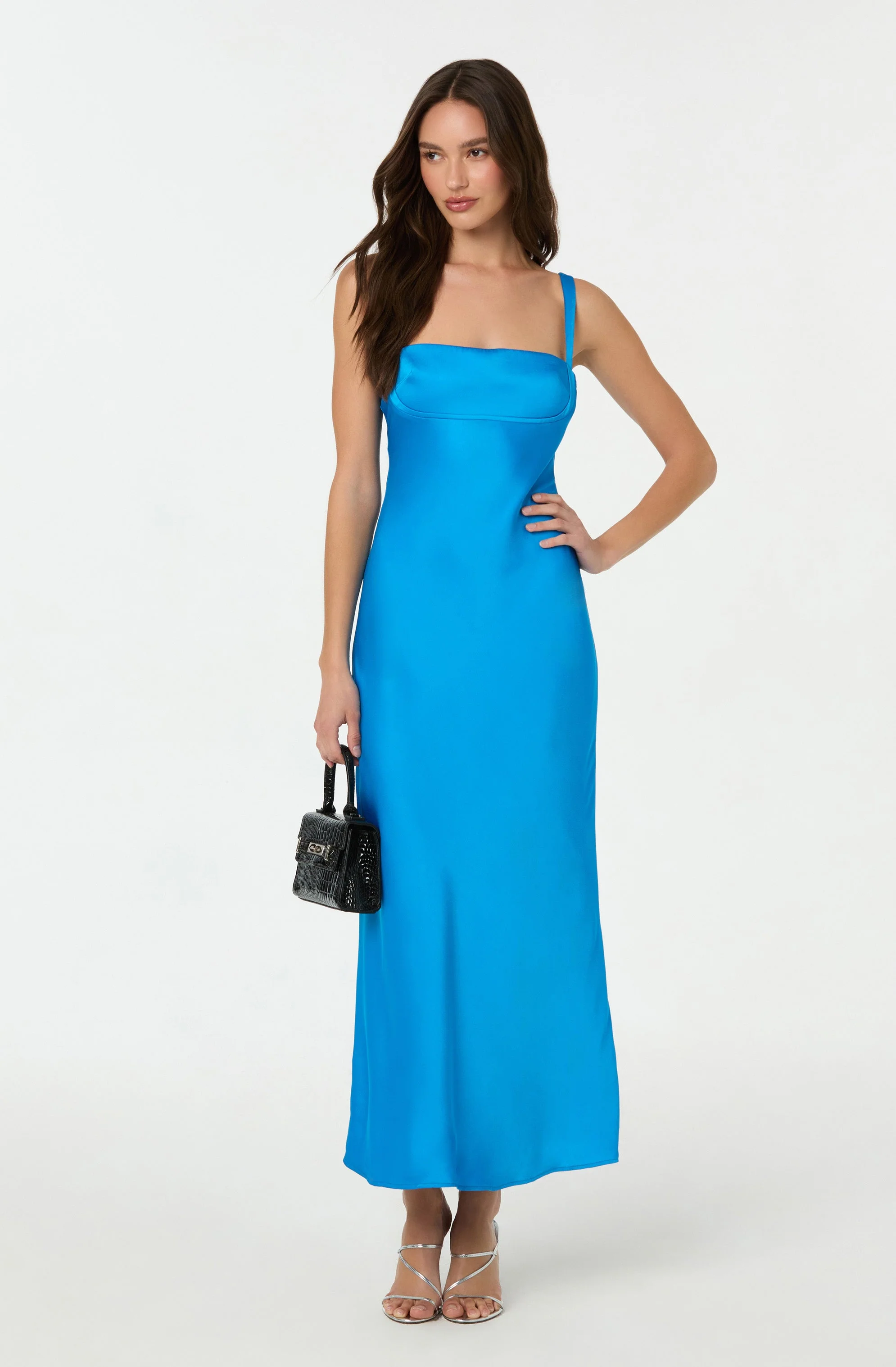 Stacie Satin Maxi Dress