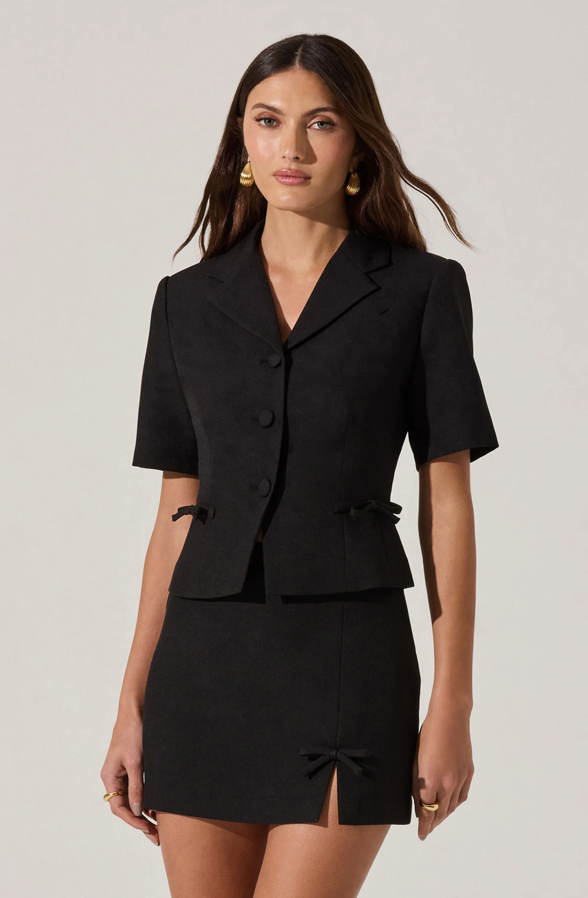 Sophie Bow Embellished Mini Skirt