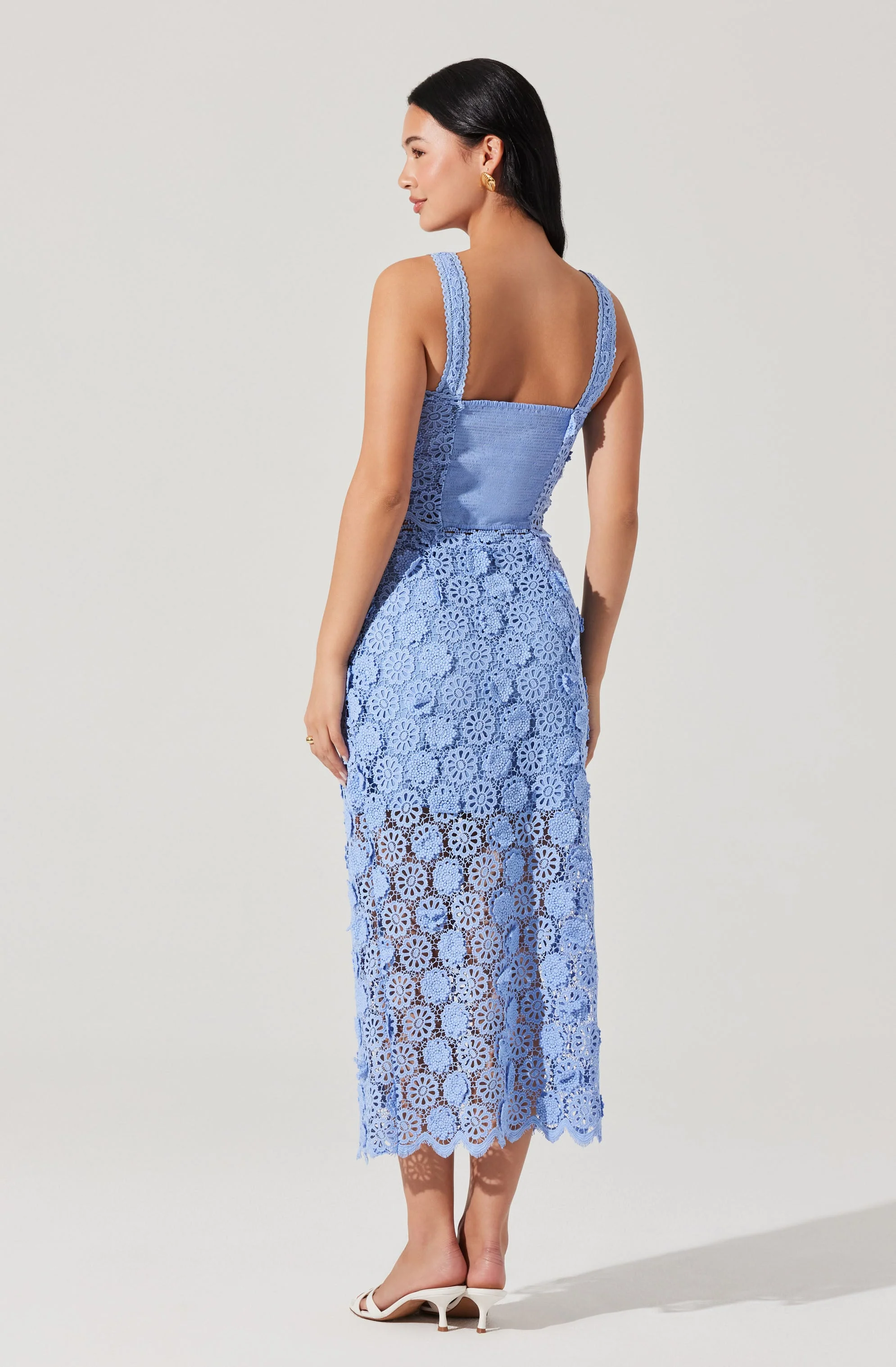 Jonae Crochet Lace Midi Skirt
