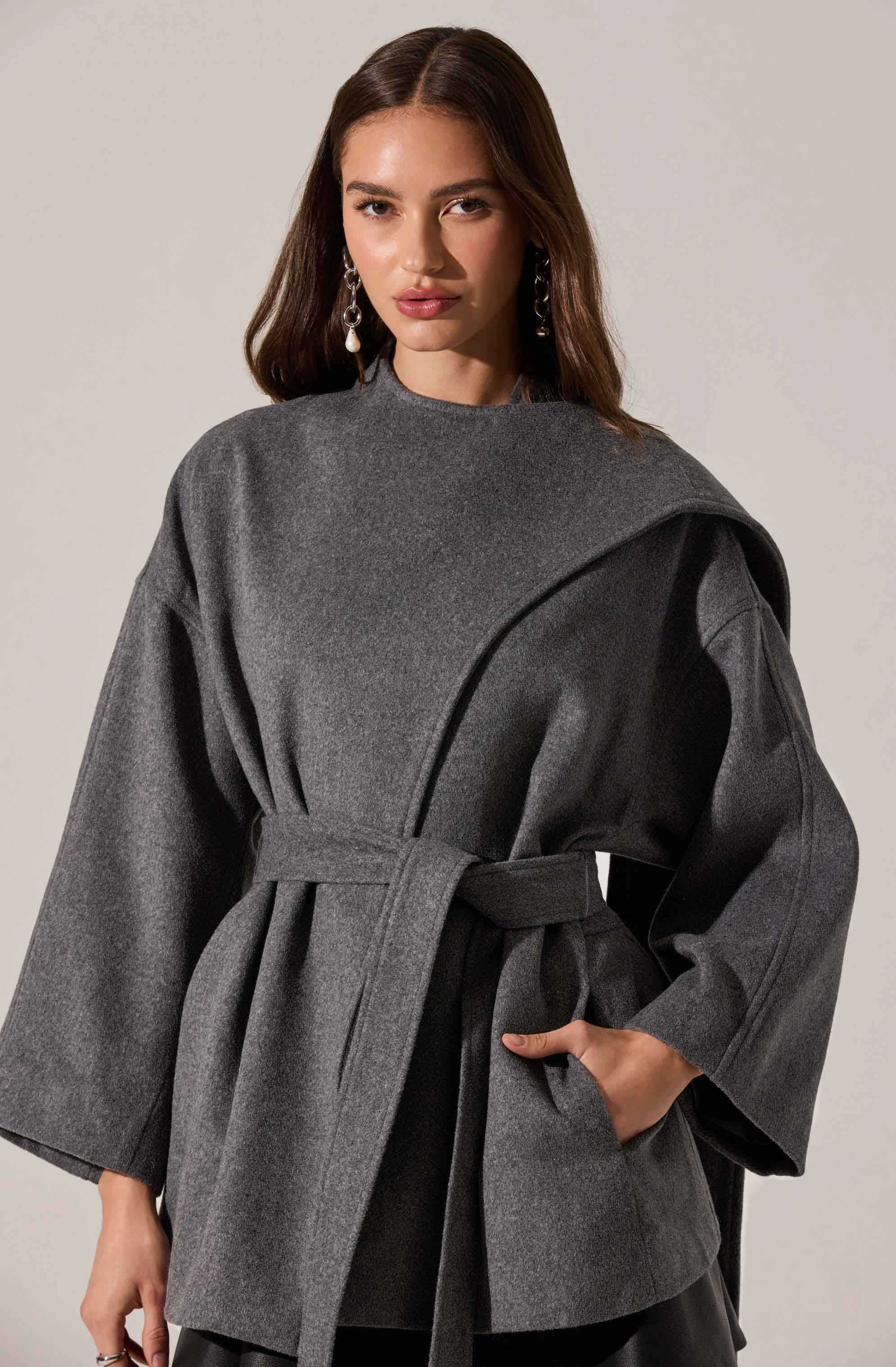 Elaxi Oversized Wrap Scarf Coat