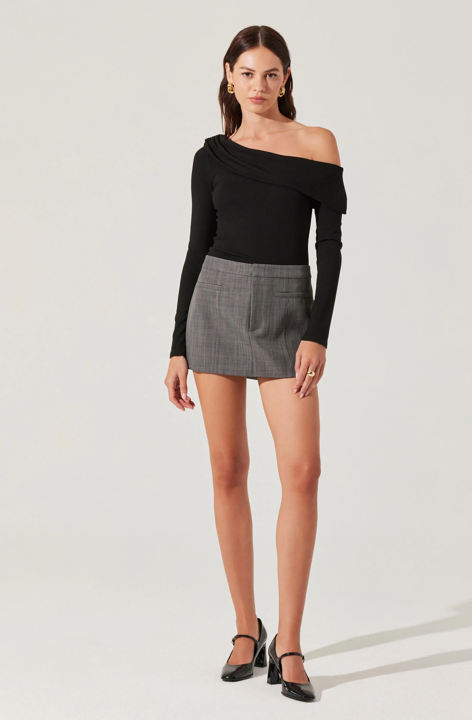 Draped Off Shoulder Top