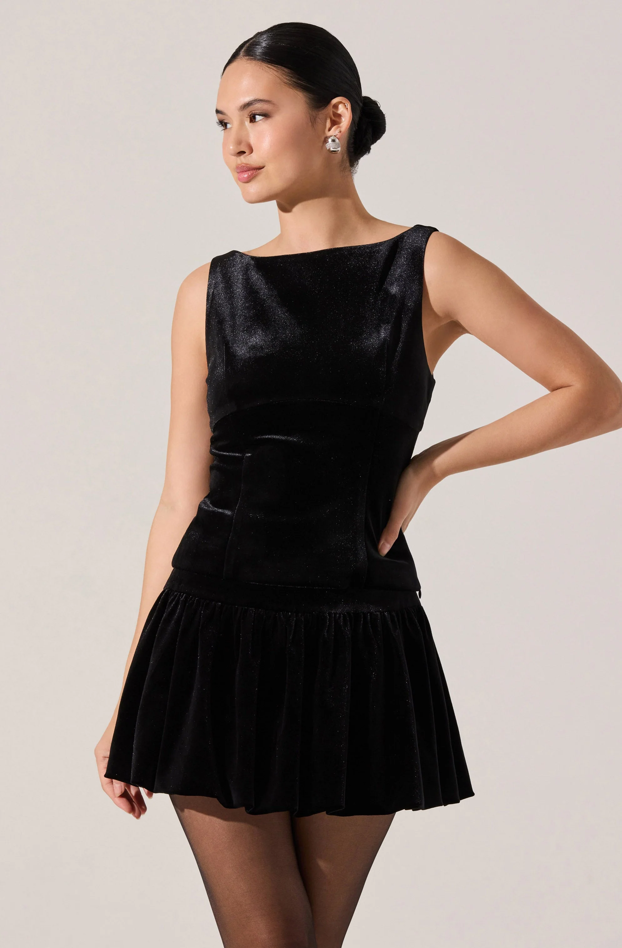 Jinnie Velvet Boat Neck Top