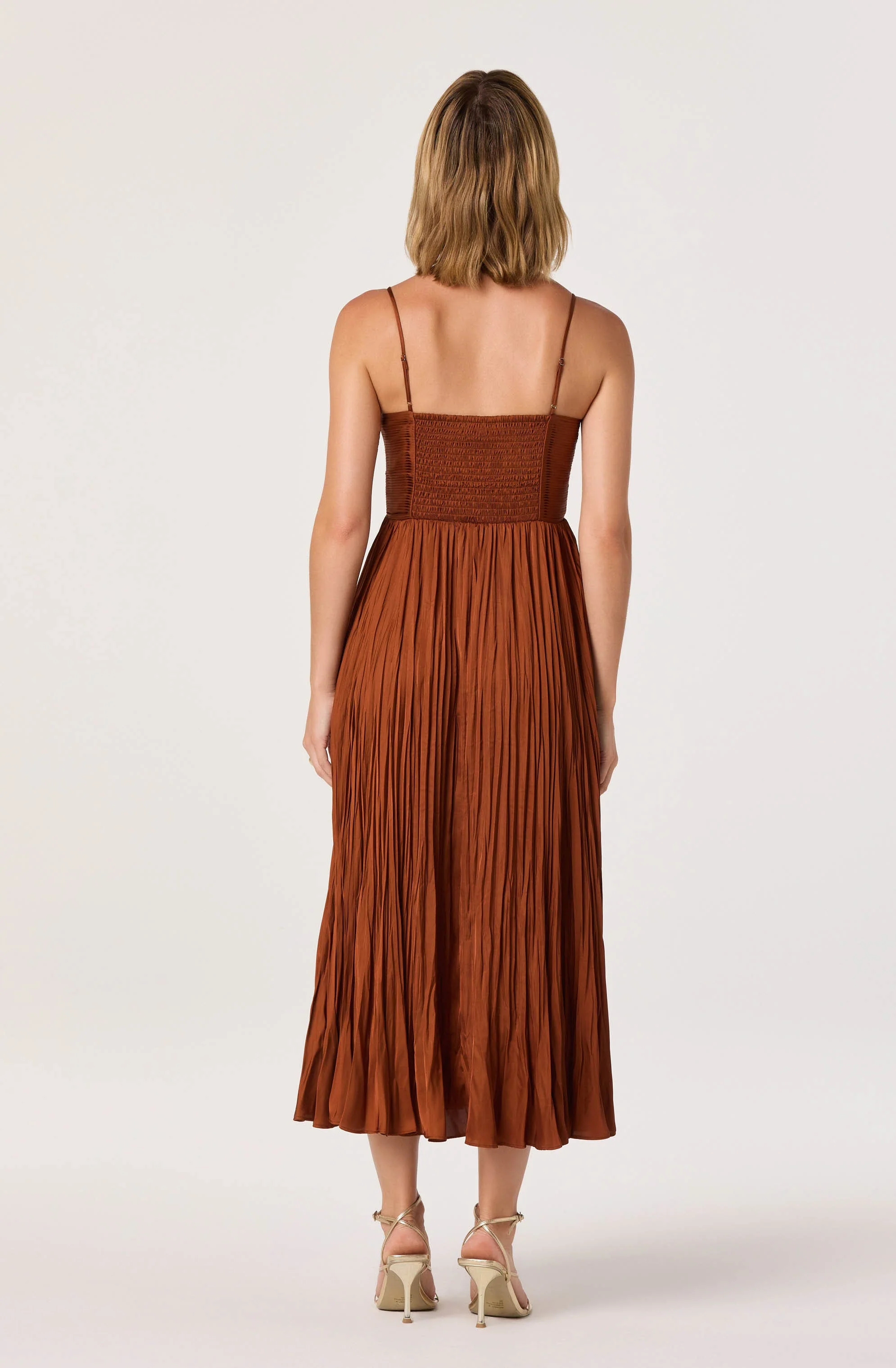 Maeve Pleated Midi Dress