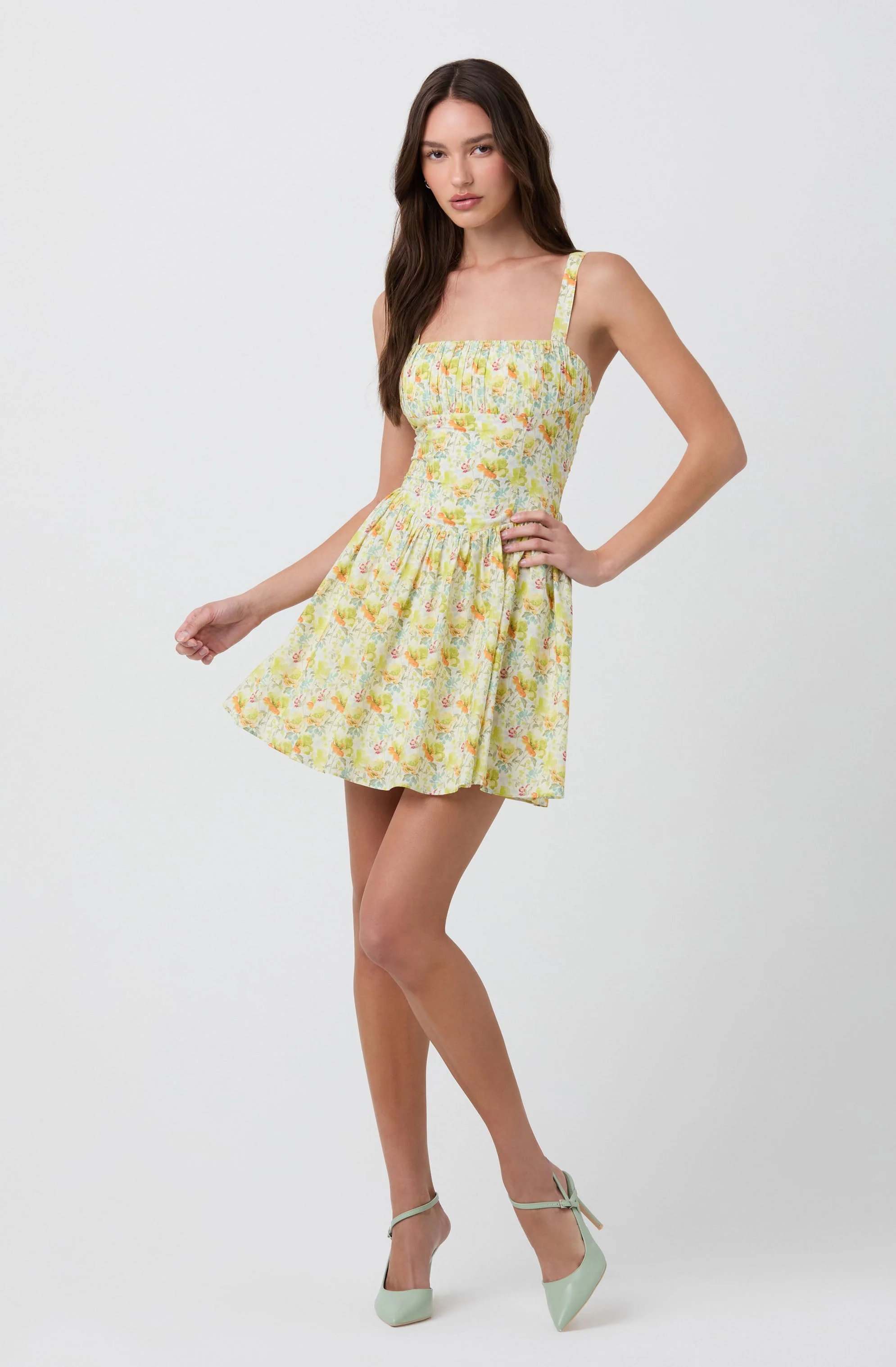 Floral Milkmaid Mini Dress