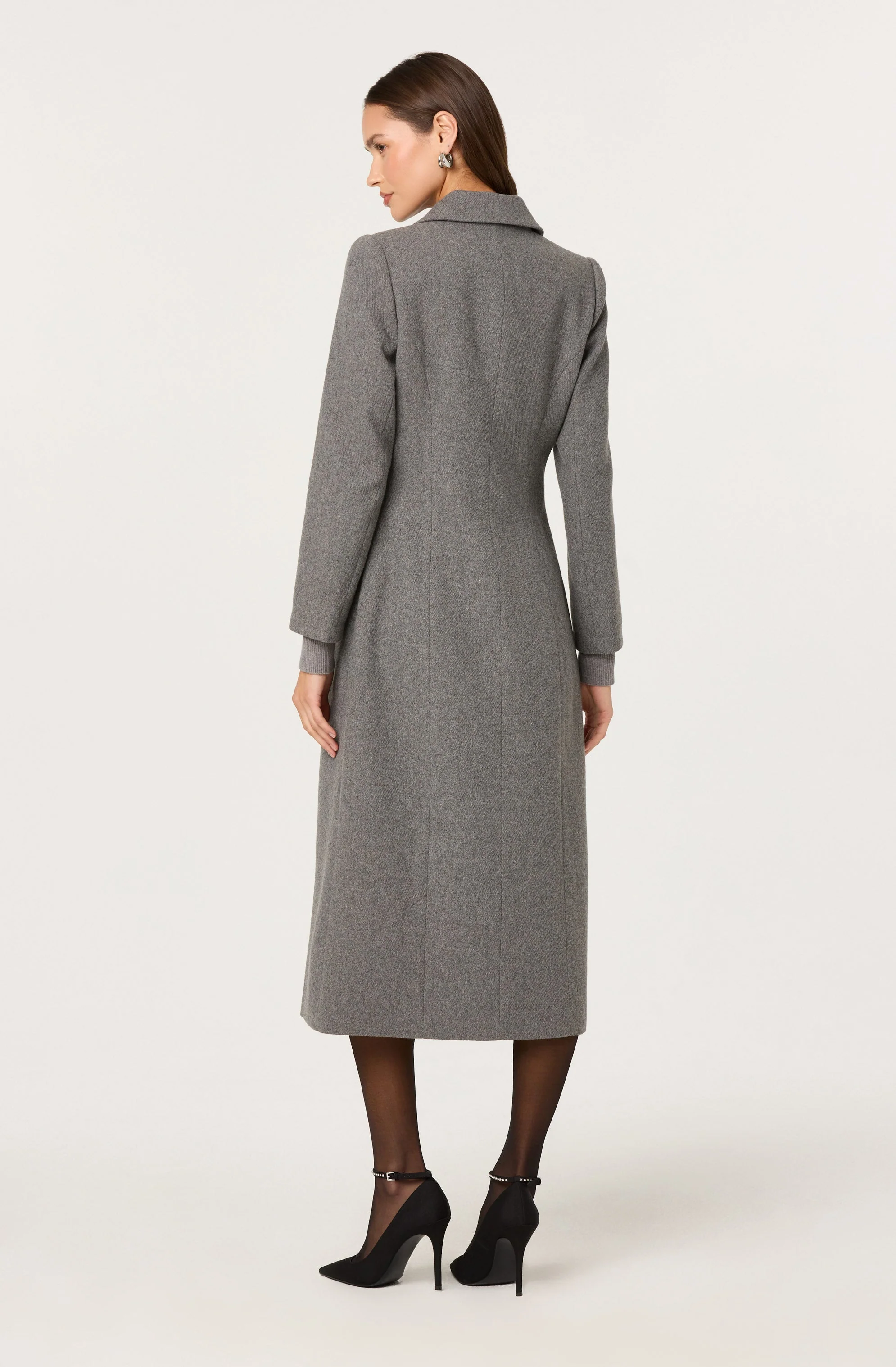 Melisse Wool Blend Longline Coat