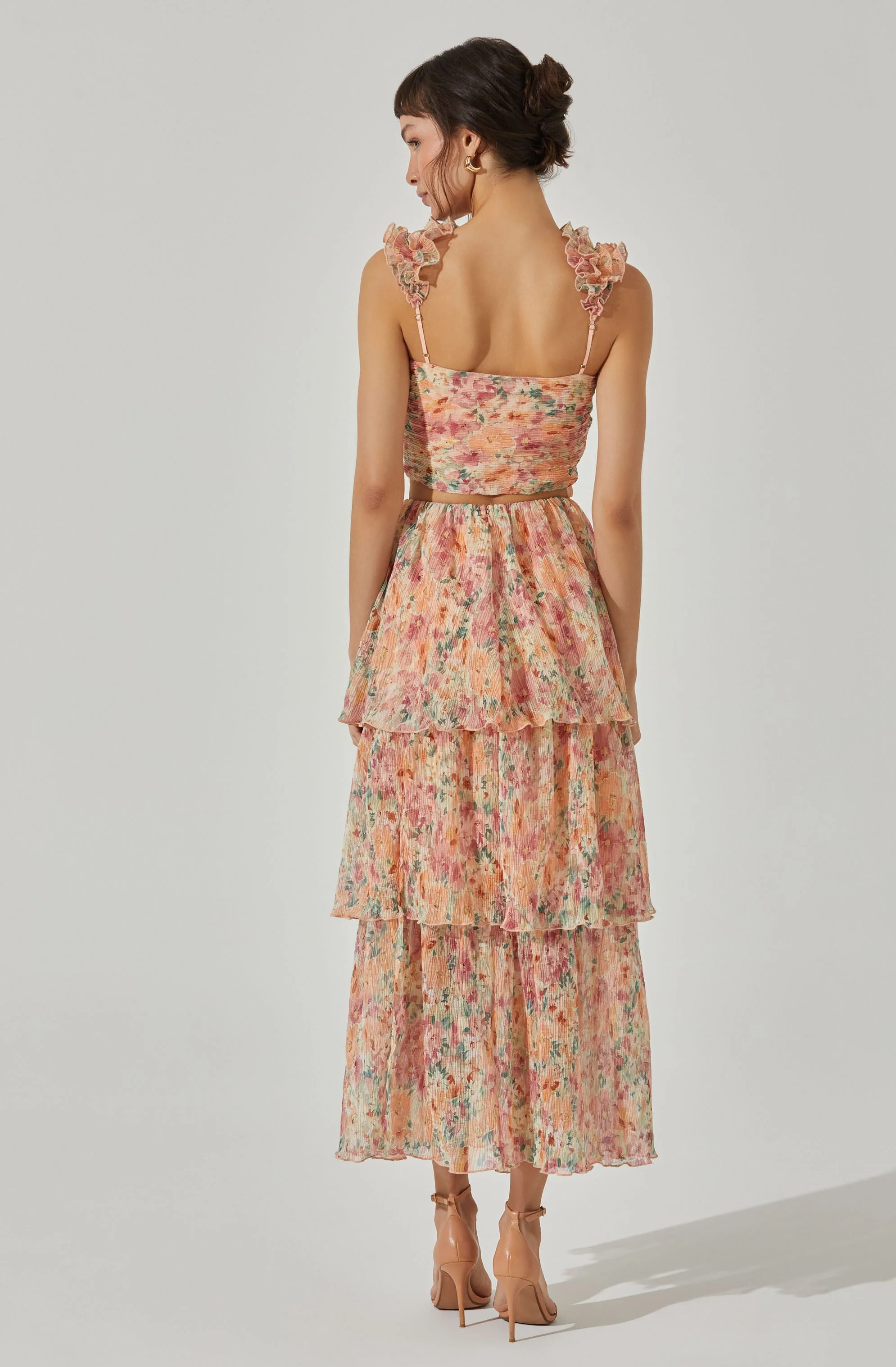 Plisse Cross Bust Top