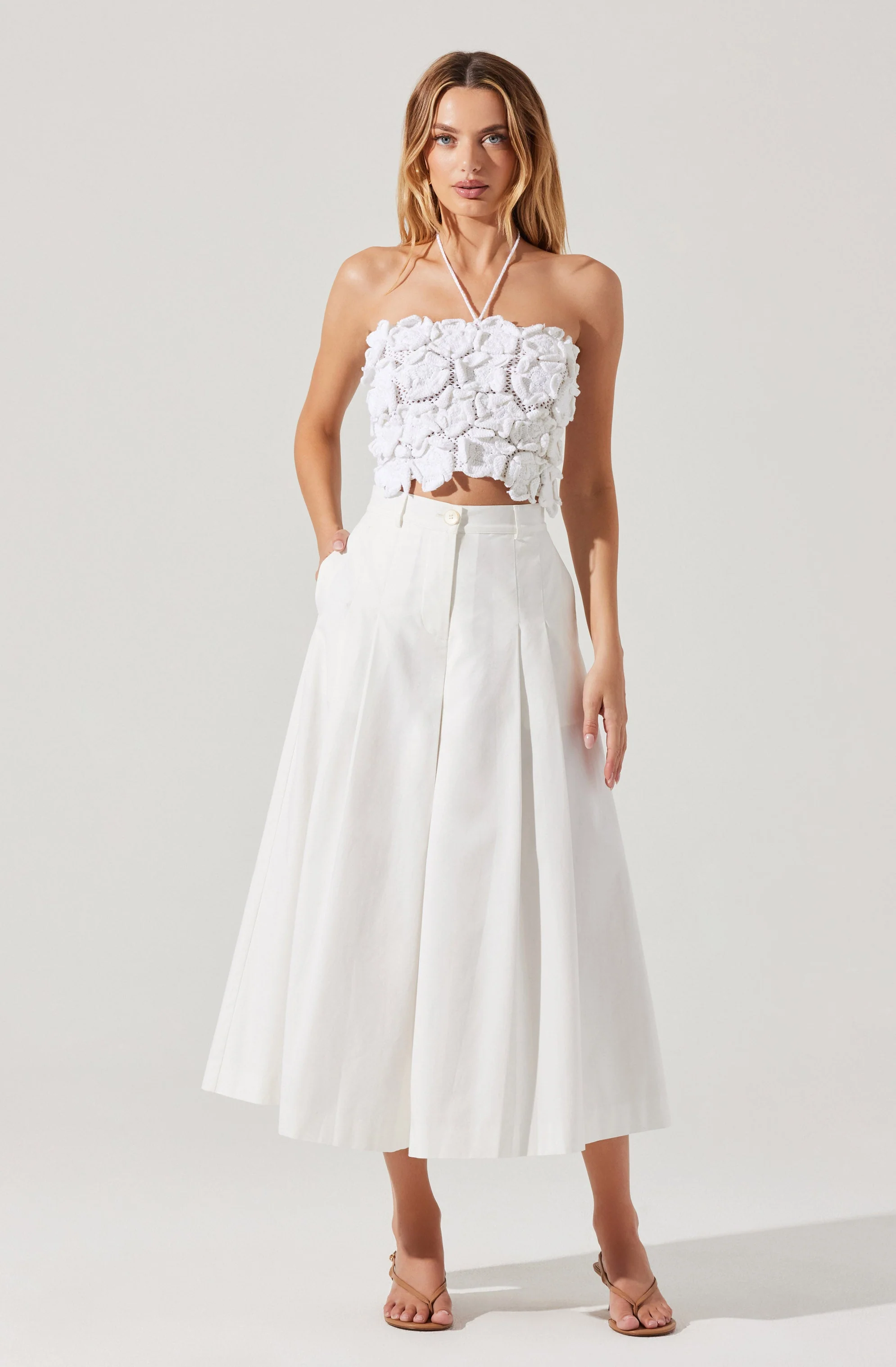 Rowen Pleated Culotte Pants