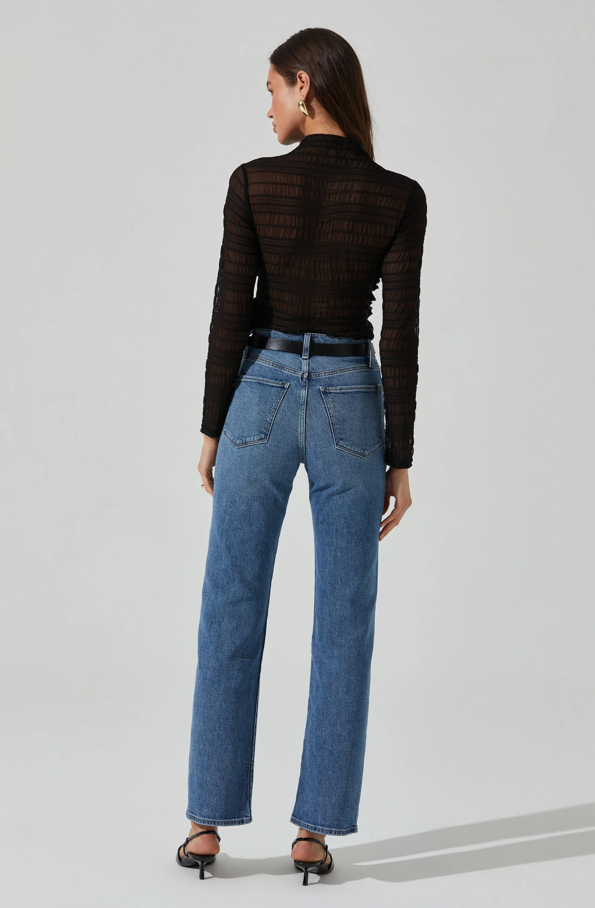 Owena Sheer 3D Ruffle Top