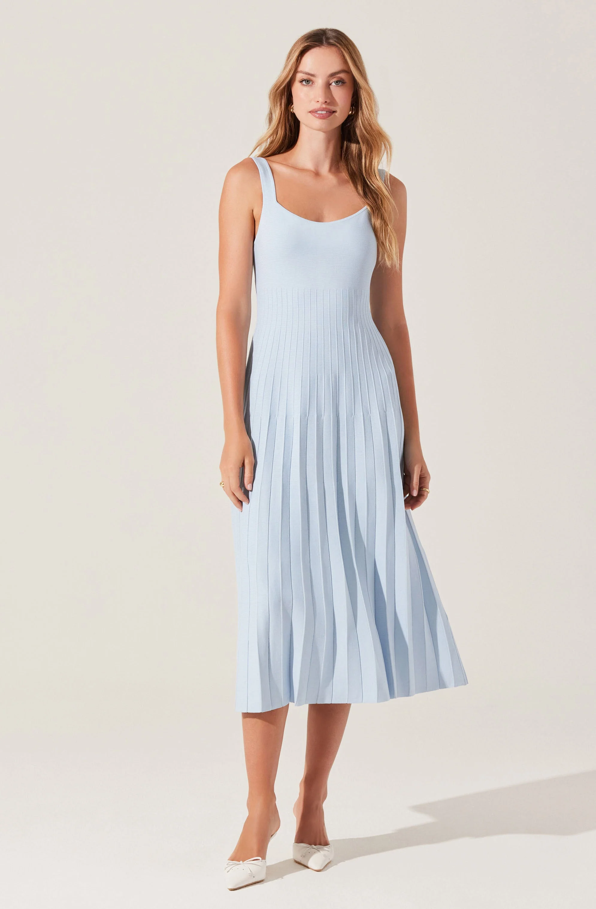 Aylin Pleated Midi Sweater Dress