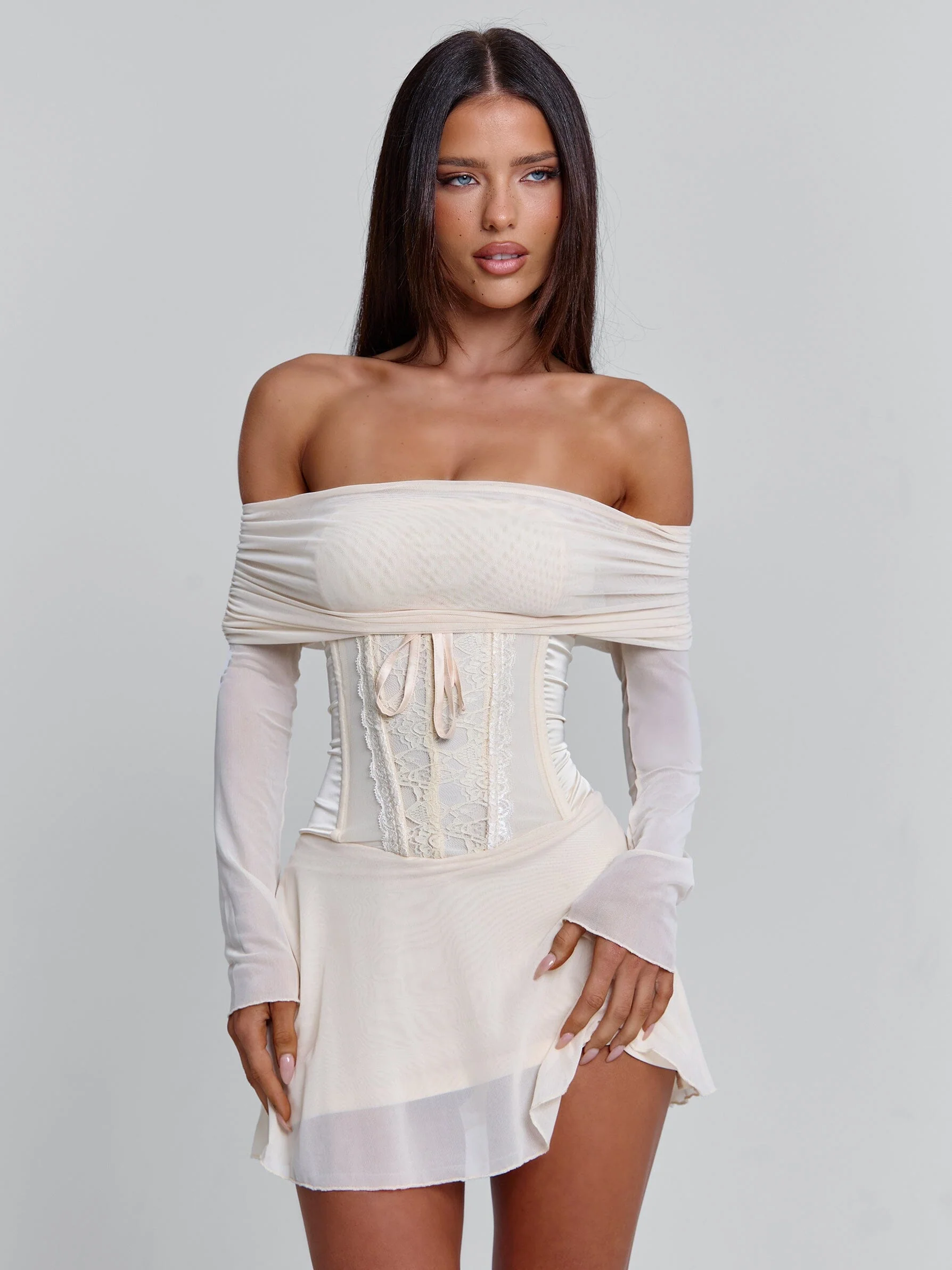 Orla Mini Dress Beige