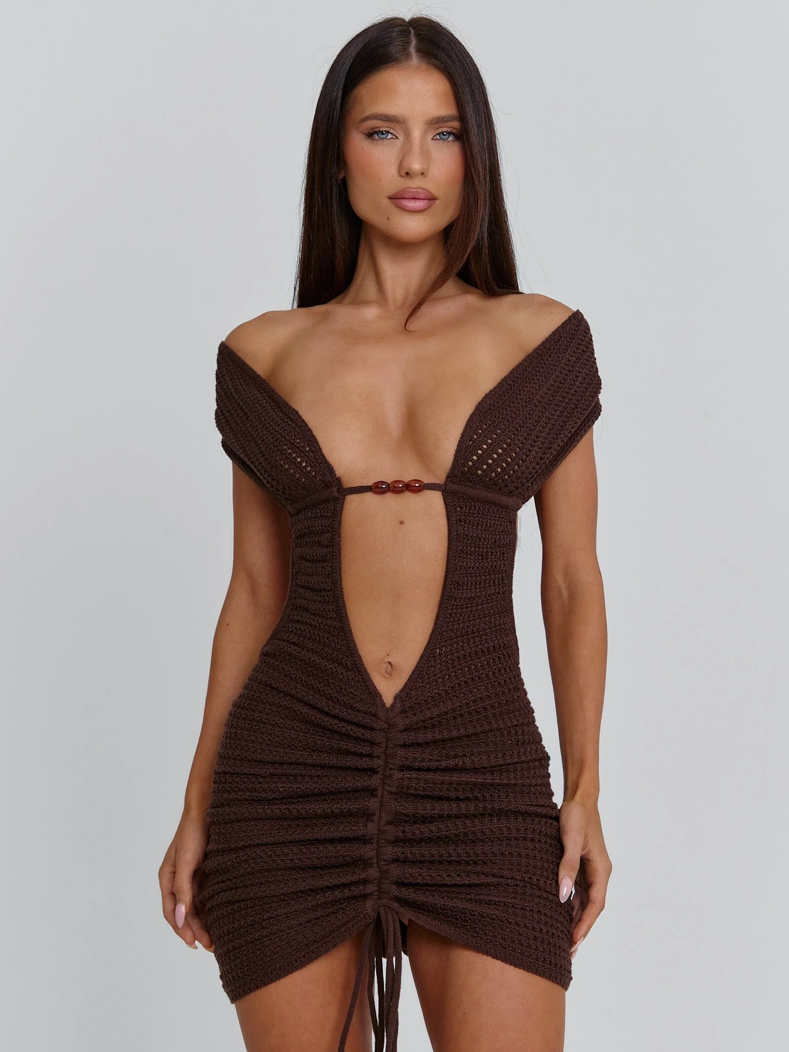 Alia Mini Dress Chocolate