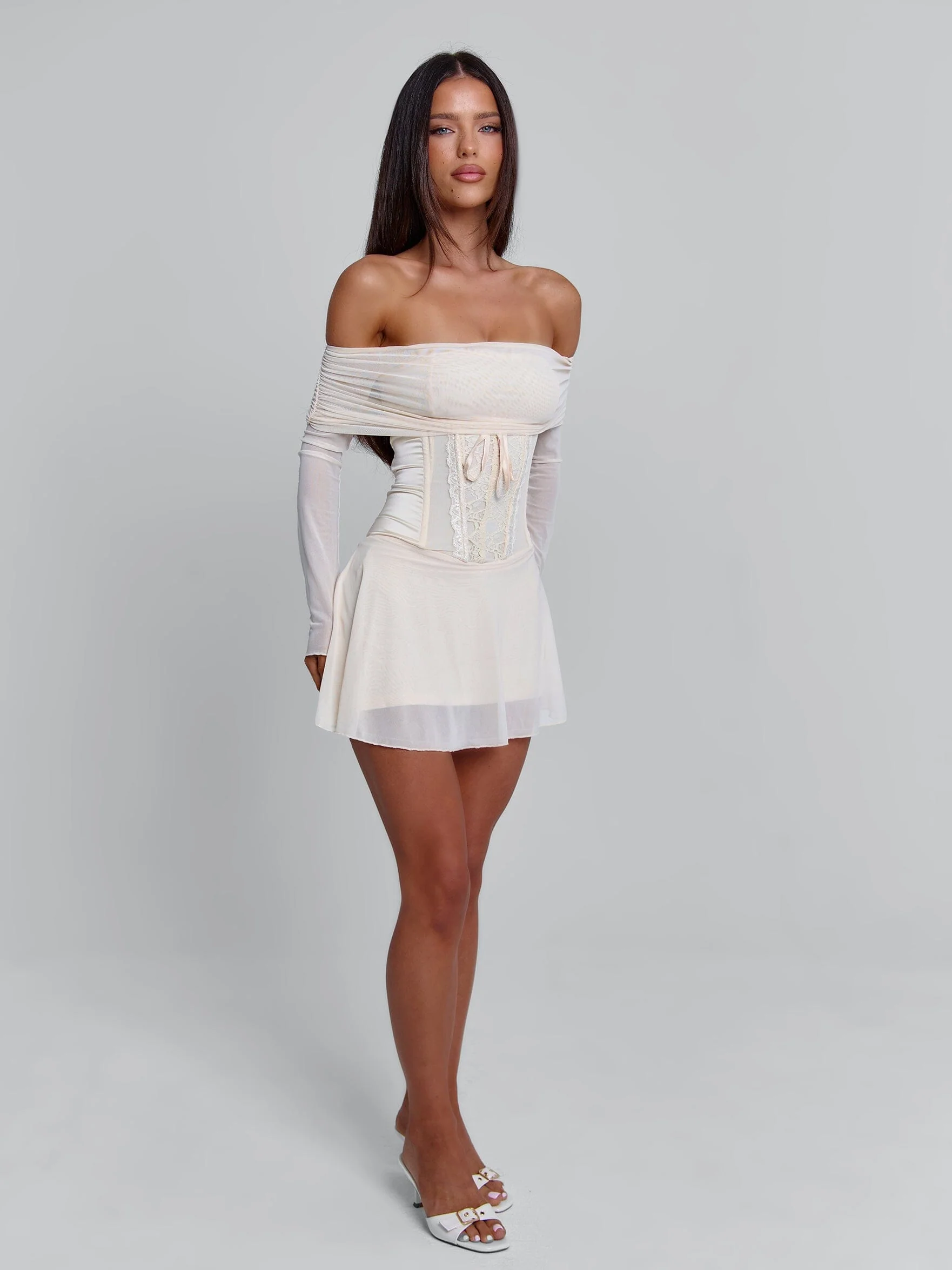 Orla Mini Dress Beige