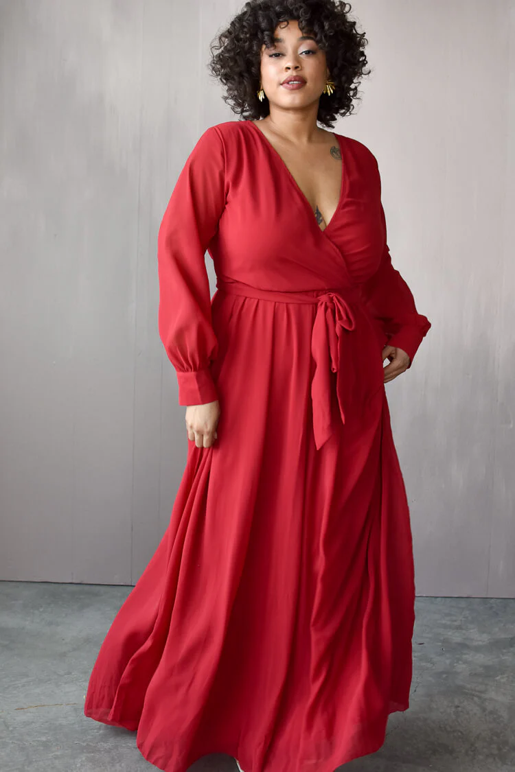 Georgie Red Wrap Dress - FINAL SALE