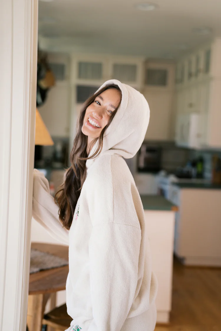 Embroidered Christmas Tree 2 Piece Sweatshirt and Joggers Set