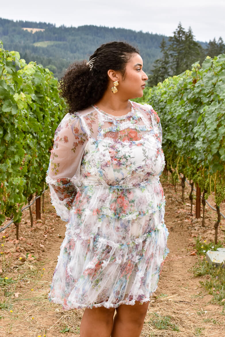 Louise Plus Size Floral Mini Dress