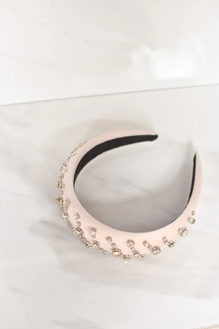 Padded Crystal Dot Headband