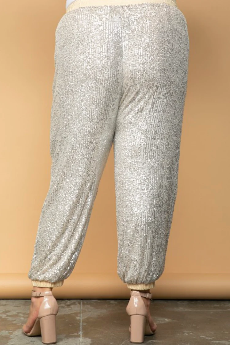 Quinn Champagne Sequin Joggers