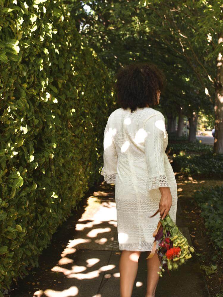 Elizabeth White Long Sleeve Lace Dress - FINAL SALE