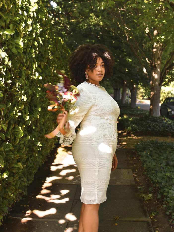 Elizabeth White Long Sleeve Lace Dress - FINAL SALE