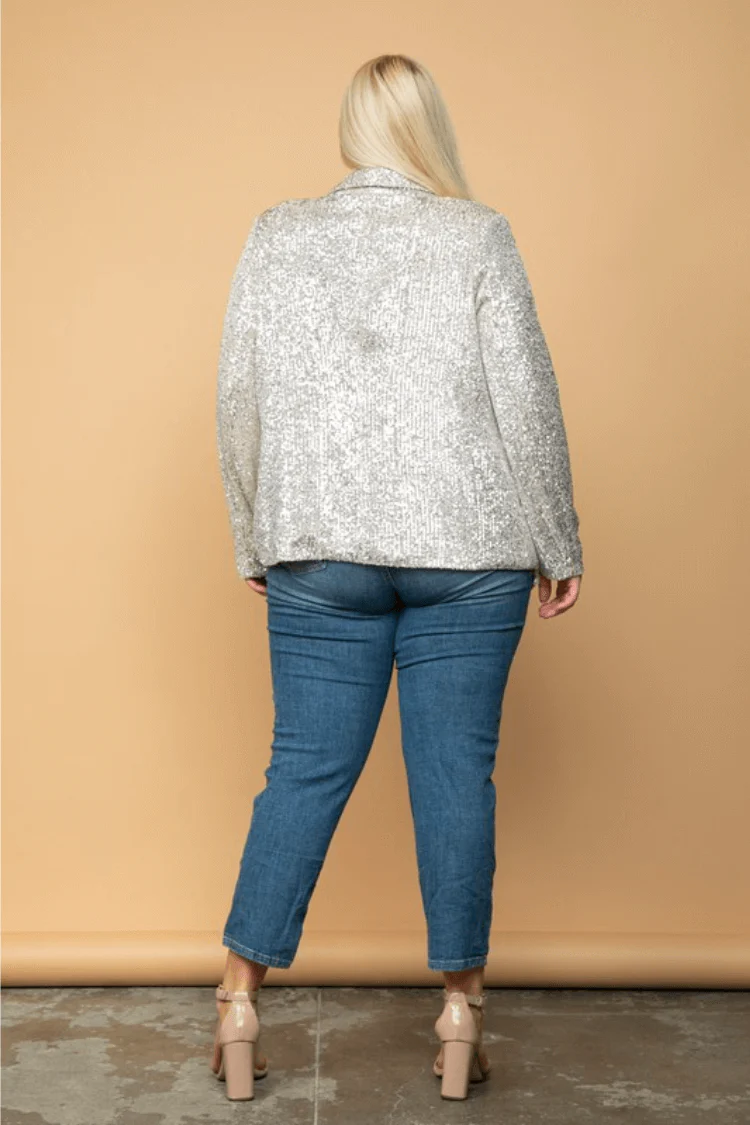 Quinn Champagne Sequin Blazer