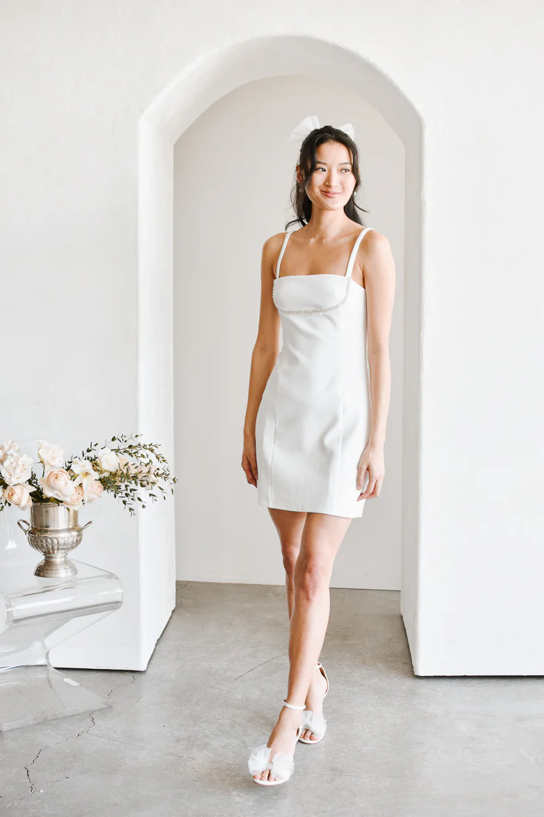 Colette Mini Dress with Pearl Detail