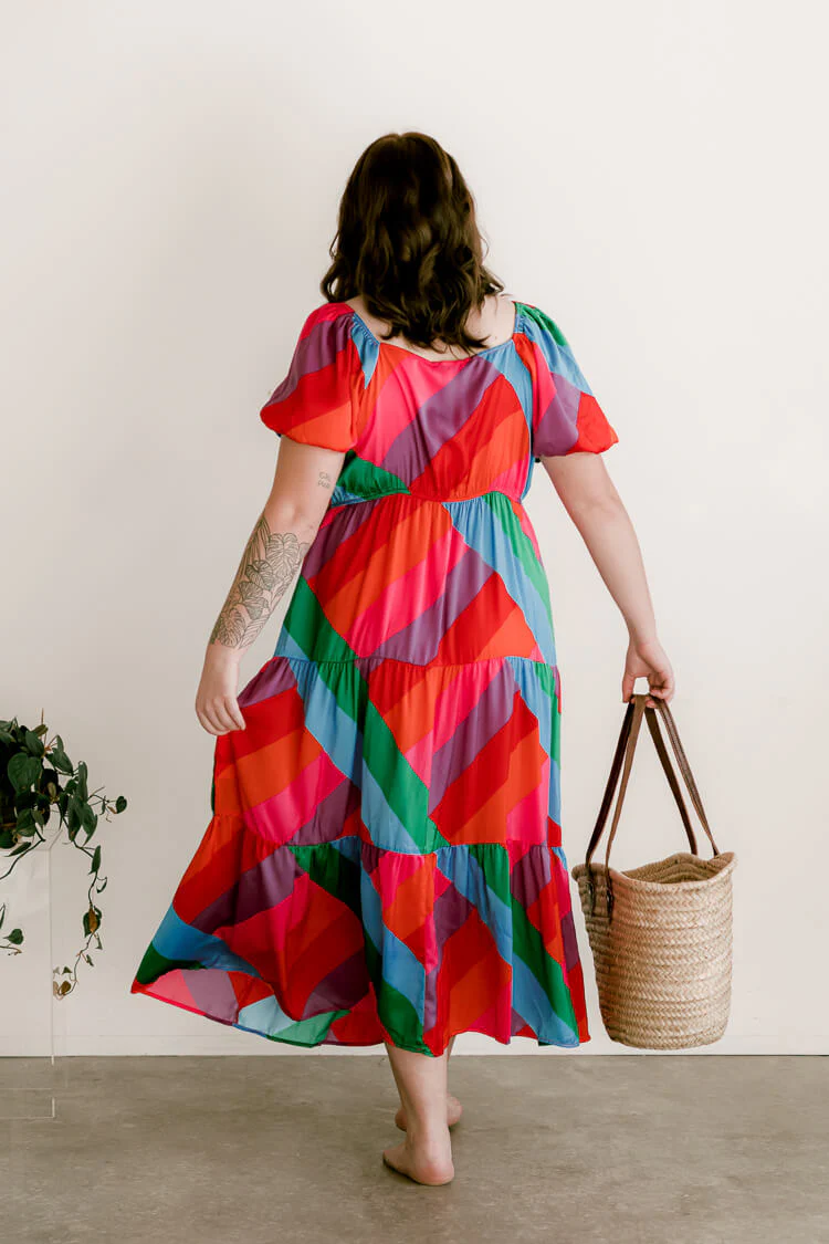 Riviera Maya Rainbow Maxi Dress - FINAL SALE