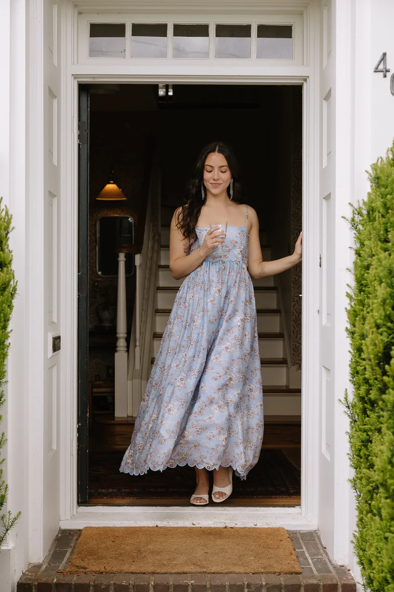 Rebecca Blue Floral Maxi Dress