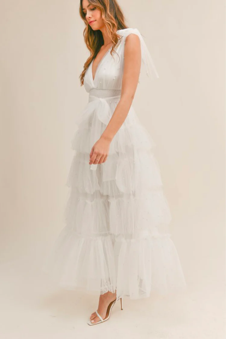 Perla Tulle Tiered Maxi Dress - FINAL SALE