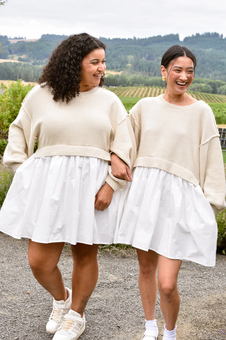 Isabel Mixed Media Mini Dress - FINAL SALE