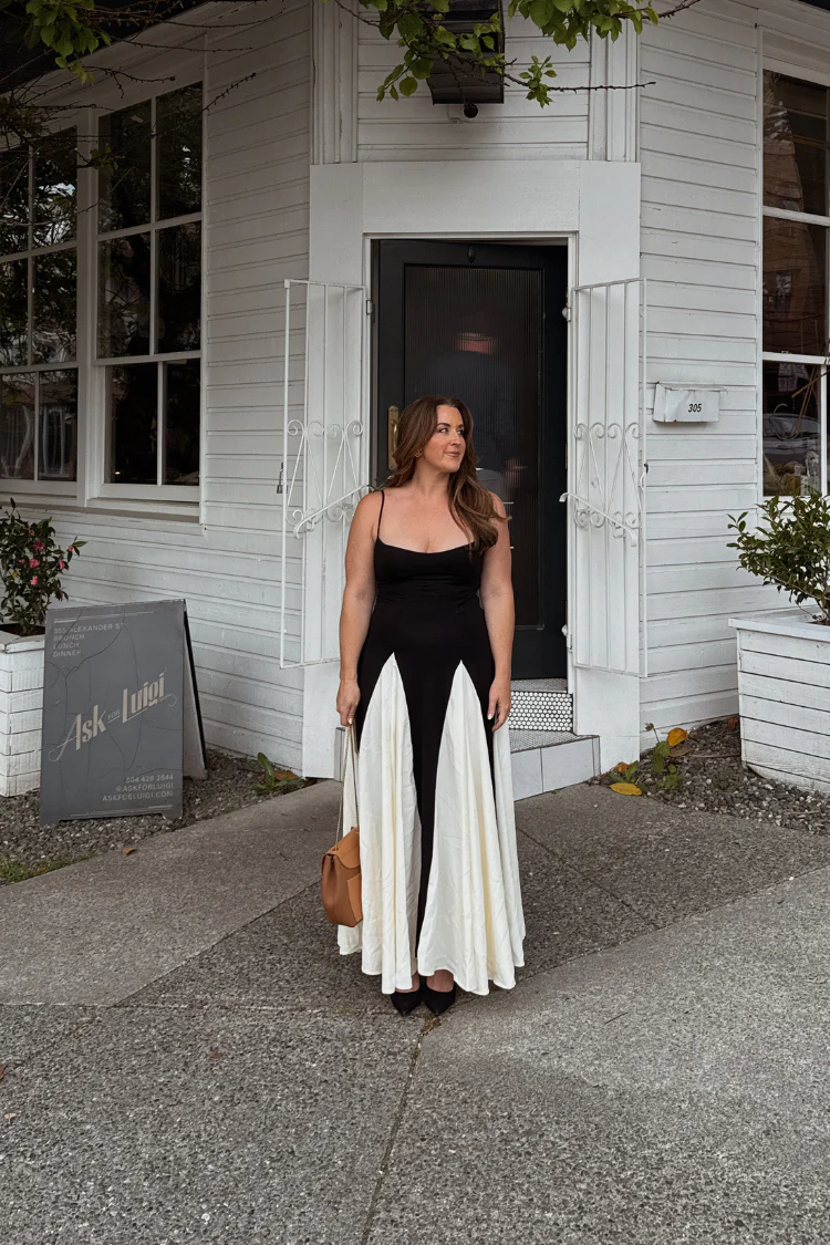 Trocadero Black and White Maxi Dress