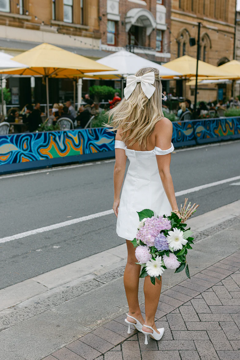 Ebony White Mini Dress