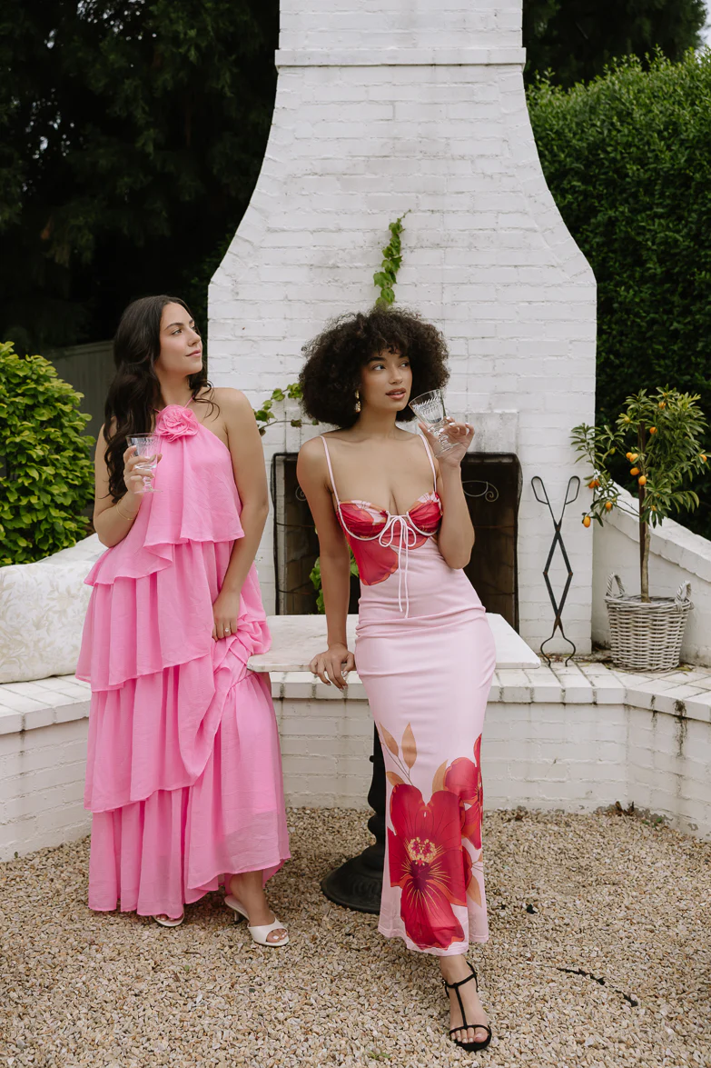 That Girl Floral Mesh Maxi Dress