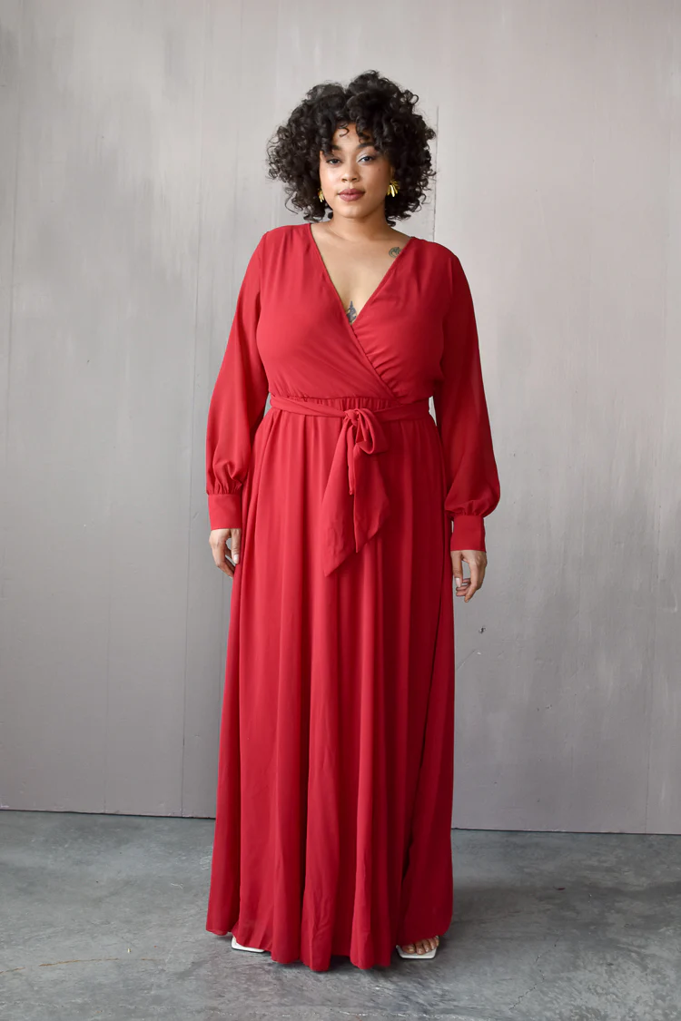 Georgie Red Wrap Dress - FINAL SALE