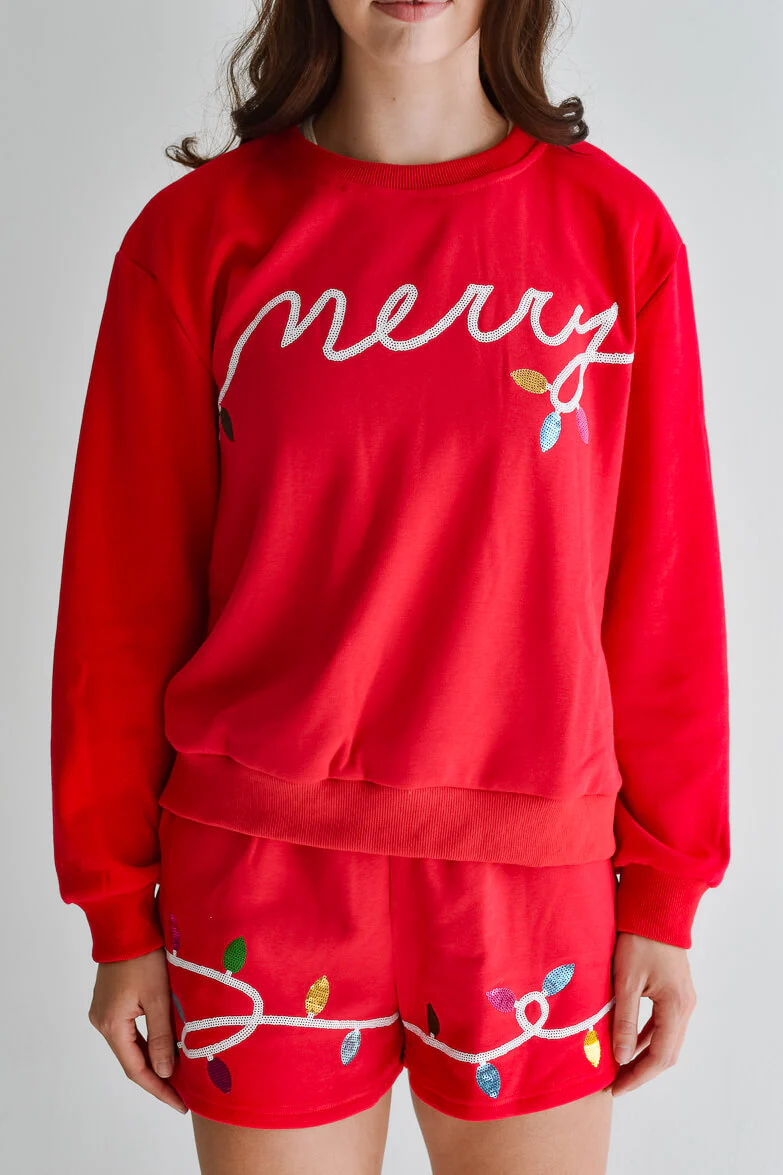 Merry Holiday Lights Red Lounge Set - FINAL SALE