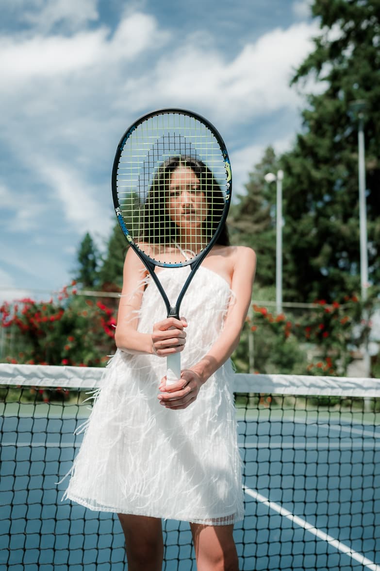 Rehearsal White Feather Mini Dress