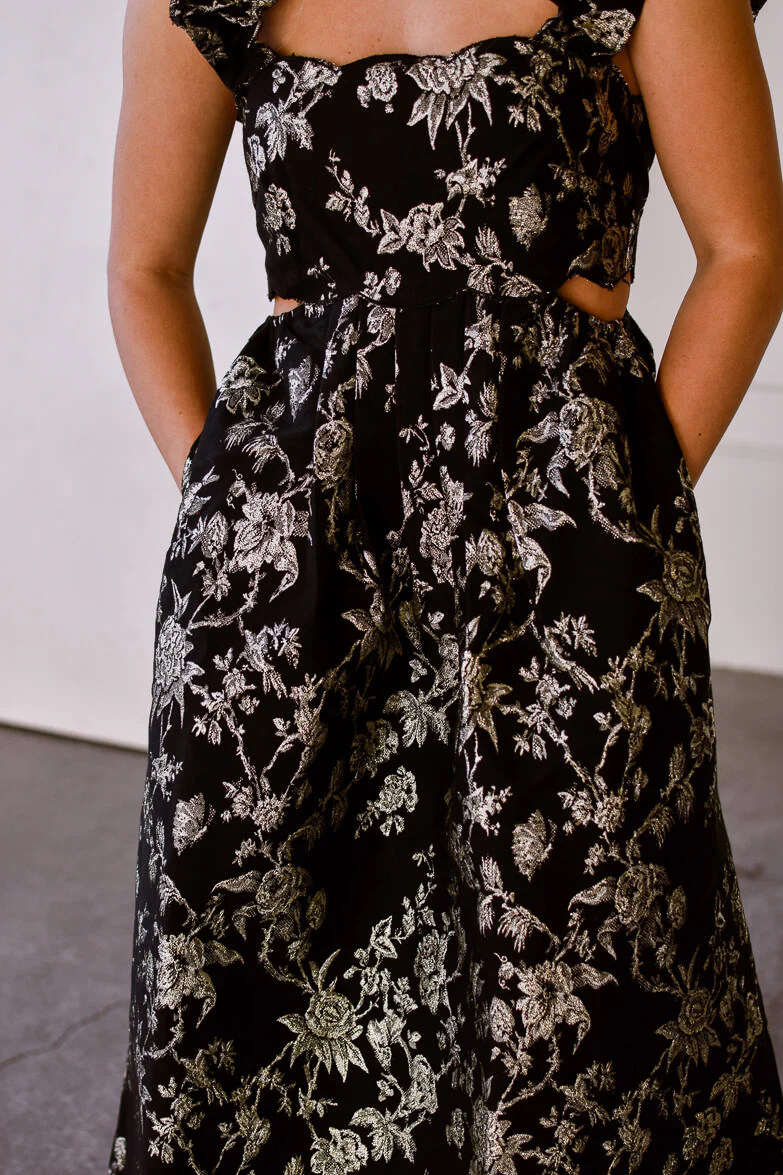 Ophelia Jacquard Midi Dress