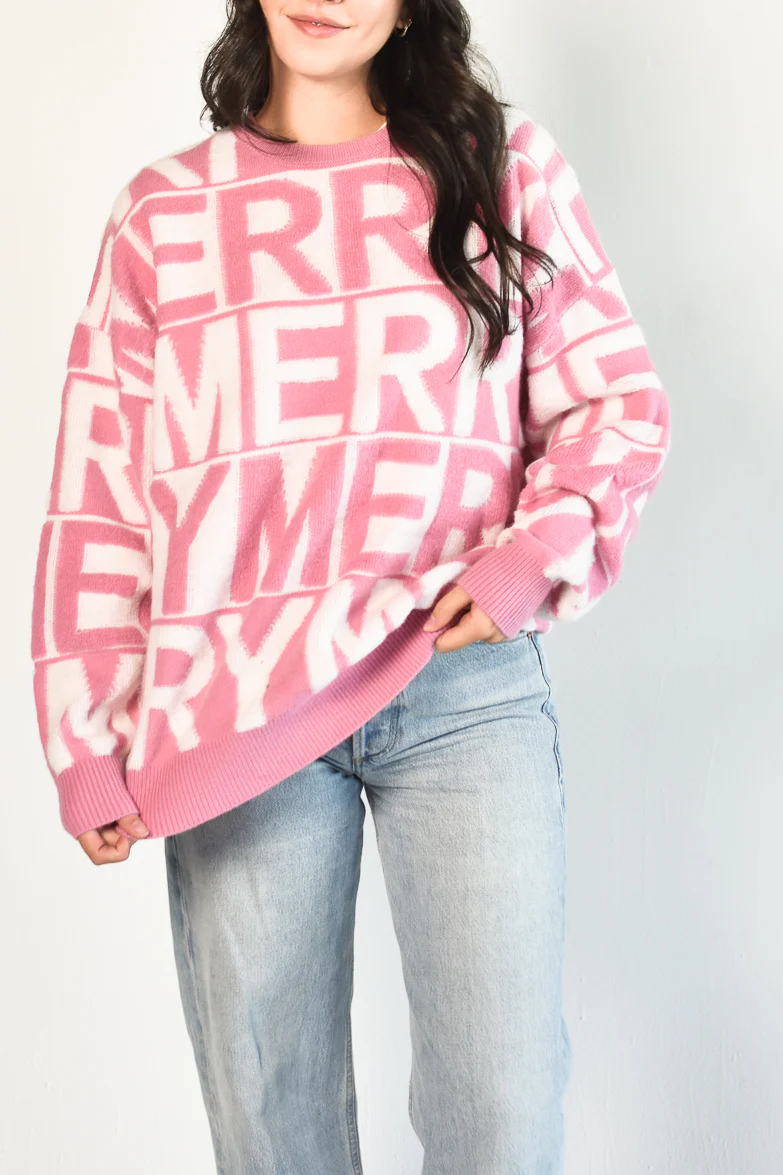 Pink Merry Pullover Sweater