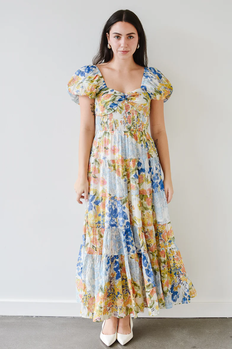 RE-STOCK:  Willow Watercolor Floral Maxi Dress - Feb 2026