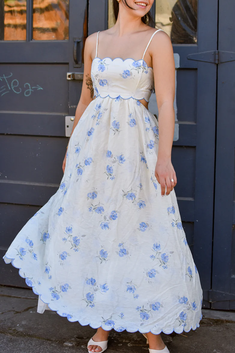 Rebecca White Floral Maxi Dress