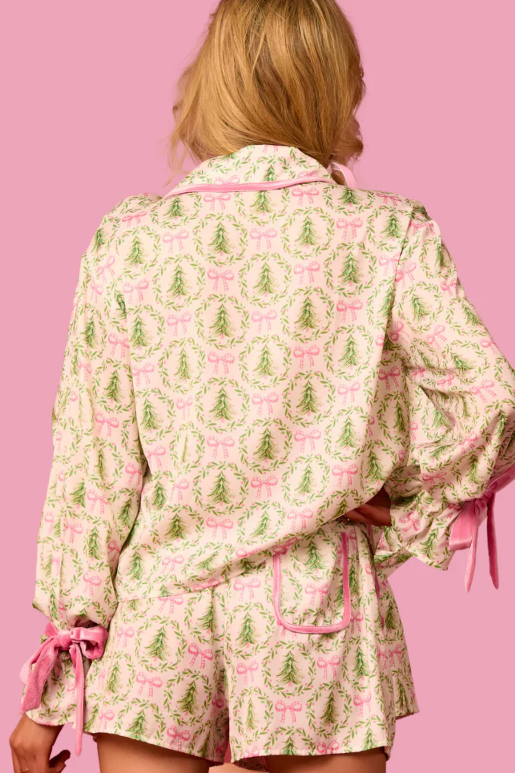 Christmas Tree Bow Pajamas