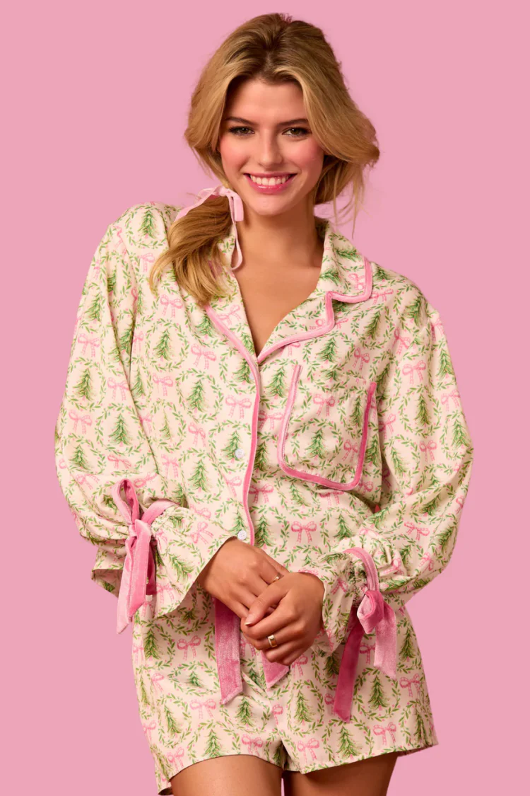Christmas Tree Bow Pajamas