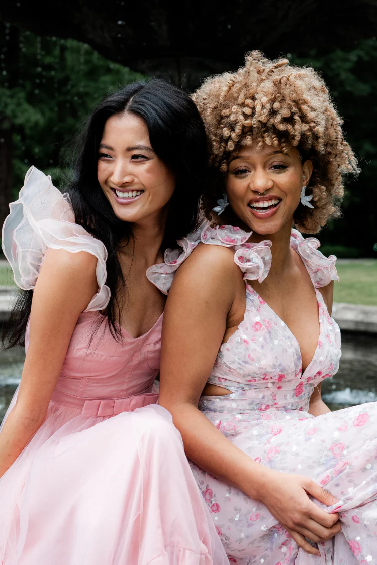 Orsay Flutter Sleeve Maxi Dress - Pink