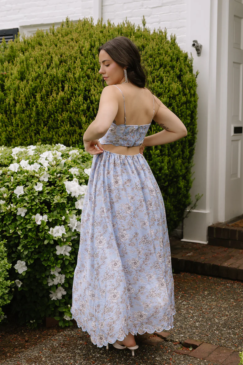 Rebecca Blue Floral Maxi Dress