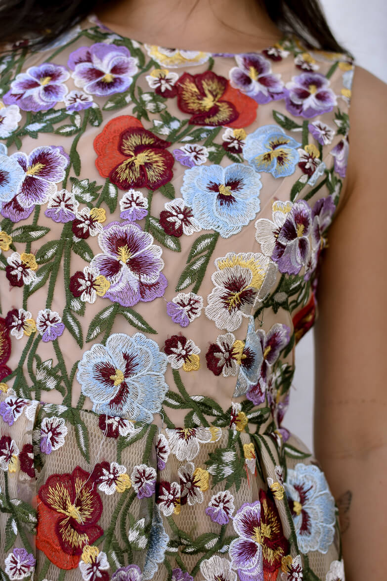 Oxfordshire Floral Embroidered Mini Dress
