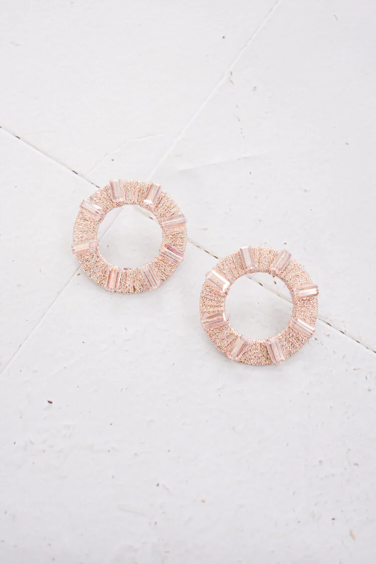 Carmen Pink Circle Studs