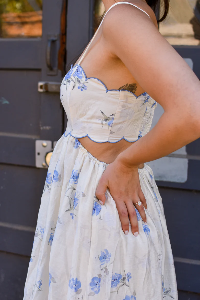 Rebecca White Floral Maxi Dress